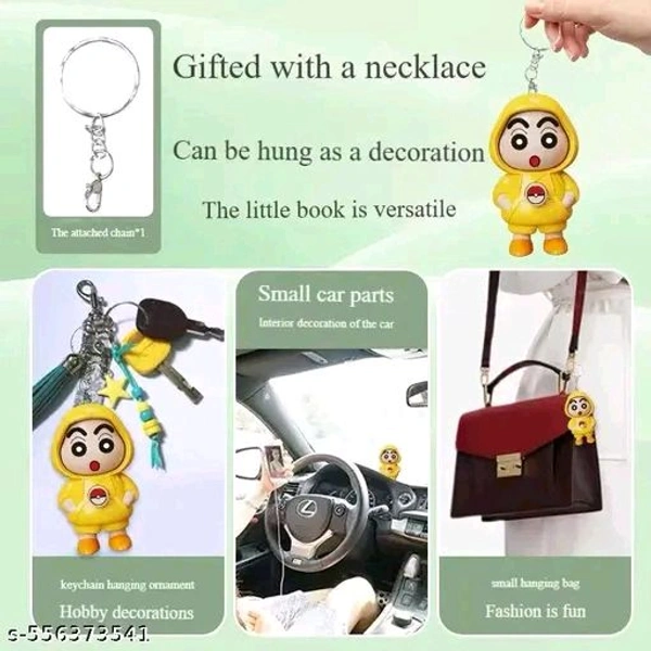 Shinchan Face‑Changing Keychain - Yellow