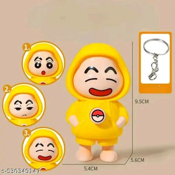 Shinchan Face‑Changing Keychain - Yellow