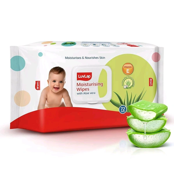 Luvlap Aloea Vera Baby Wipes With Cap :- 72 Pic - 72 Pic