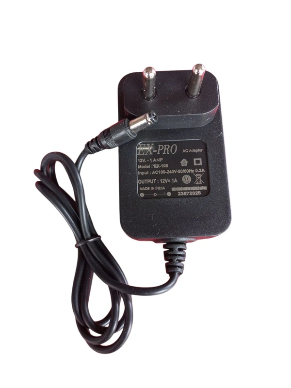 12v 1Amp Adaptor Dc Pin (2.5 Mota Pin)-(Exp-pro)