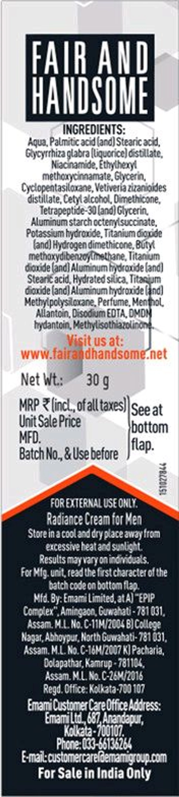 FAIR AND HANDSOME - 30g, मैन क्रीम