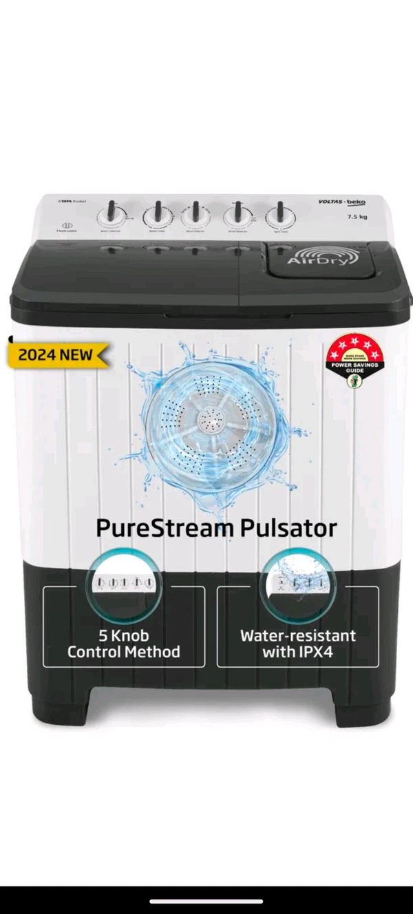 Voltas Beko 7.5 kg Semi Automatic Top Load Grey, White
(WTT75UHA/OK5S1S1W01)