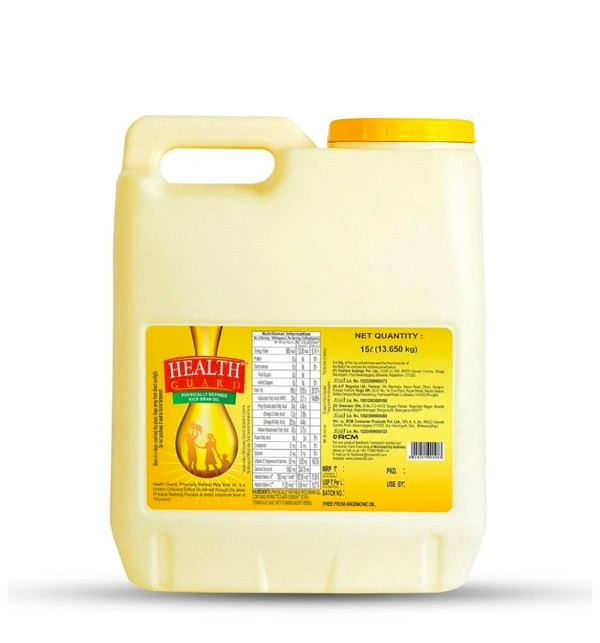 Health Guard Rice Bran Oil,15 Ltr