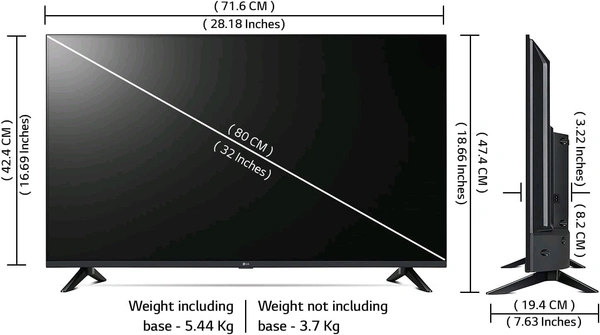 LG 80 cm (32 inches) HD Ready Smart LED TV 32LQ643BPTA (Black)