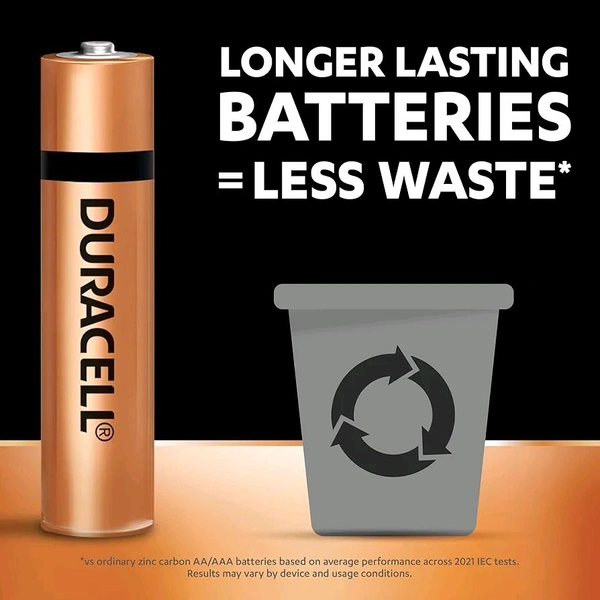 Duracell Alkaline AAA Battery, Pack of 10, Everyday Devices, Clock, Toy, Remote