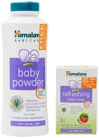 HIMALAYA BABY POWDER 200 GM/SOAP FREE