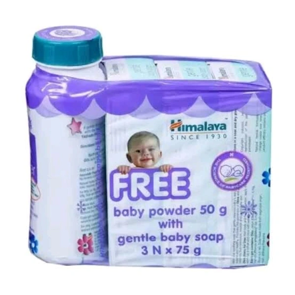 HIMALAYA BABY SOAP PACK OF 3/POWDER FREE
