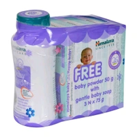 HIMALAYA BABY SOAP PACK OF 3/POWDER FREE