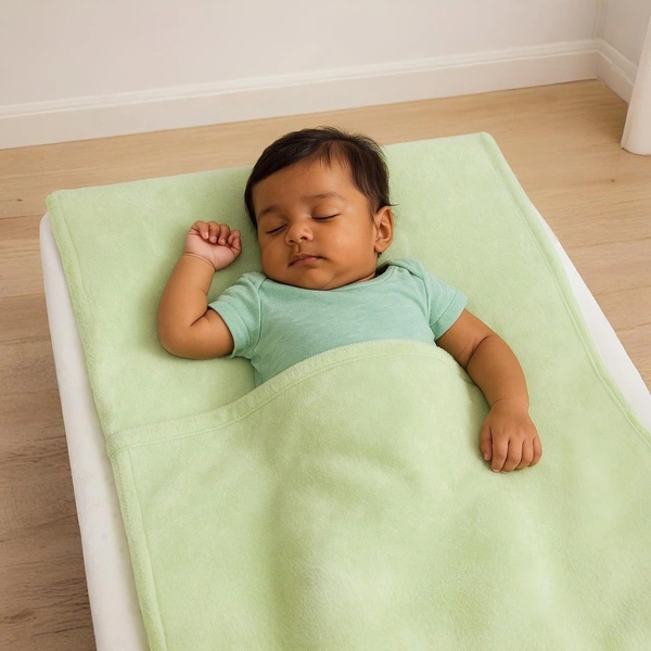 Adhigams New Born Stylish Swaddle Blanket for Baby boy and Girl | for Kids (Pack of 1) (Green) (130x120 cm)