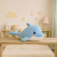 Adhigams Baby Dolphin Soft Toys/Stuffed Toys/Plush Toy | Unisex Toys for Baby boy and Girl (30 cm)