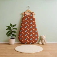 Adhigams Dino Doodle Baby Swaddles for Newborns | Carry Nest & Wearable Blanket | Cotton Baby Bedding for New Born & Infant | Unisex Baby Sleeping Bag | For 0 to 12 Months (Pack of 1) (BROWN) - 0-12 MONTH