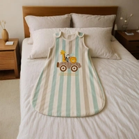 Adhigams Jungle on Wheels Baby Swaddles for Newborns | Carry Nest & Wearable Blanket | Cotton Baby Bedding for New Born & Infant | Unisex Baby Sleeping Bag | For 0 to 12 Months (Pack of 1) (White)