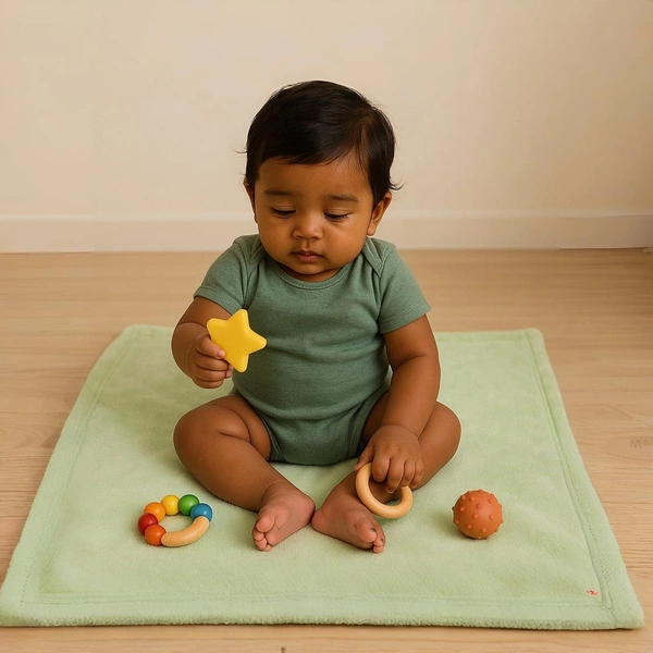 Adhigams New Born Stylish Swaddle Blanket for Baby boy and Girl | for Kids (Pack of 1) (Green) (130x120 cm)