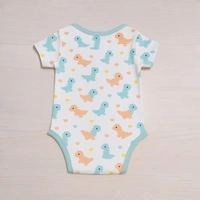 Adhigams Dino Doodle-New Born Baby Unisex Rompers/Jumpsuit/Sleepsuit/Night Suits For Baby Boys & Girls, Infants, 100% Pure Cotton Suit (0-3/3-6/6-9/9-12/12-18 Months) (Pack Of 1) (White)