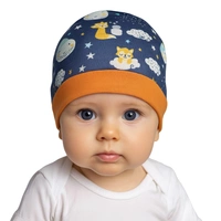 Adhigams New Born Cosmic Night Stylish Cotton Caps/Topi/Hats | Cotton Baby Cap for Baby boy and Girl (Pack of 2) (0 to 6, 6 to 12 Months) - 6-12 M, MULTICOLOR