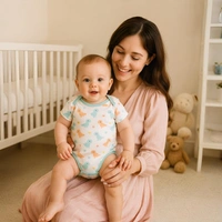 Adhigams Dino Doodle-New Born Baby Unisex Rompers/Jumpsuit/Sleepsuit/Night Suits For Baby Boys & Girls, Infants, 100% Pure Cotton Suit (0-3/3-6/6-9/9-12/12-18 Months) (Pack Of 1) (White)