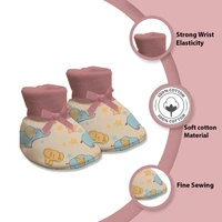 Adhigams Baby Elephant New Born Baby Stylish Cotton Booties for Baby boy and Girl | For 0 to 12 Months (Pack of 2) - 6-12 M