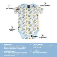 Adhigams Baby Elephant New Born Baby Unisex Rompers/Jumpsuit/Sleepsuit/Night Suits for Baby Boys & Girls, Infants, 100% Pure Cotton Suit (0-3/3-6/6-9/9-12/12-18 Months) (Pack of 1) (White) - 0-3 M