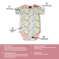 Adhigams Baby Elephant New Born Baby Unisex Rompers/Jumpsuit/Sleepsuit/Night Suits for Baby Boys & Girls, Infants, 100% Pure Cotton Suit (0-3/3-6/6-9/9-12/12-18 Months) (Pack of 1) (Beige) - New Born