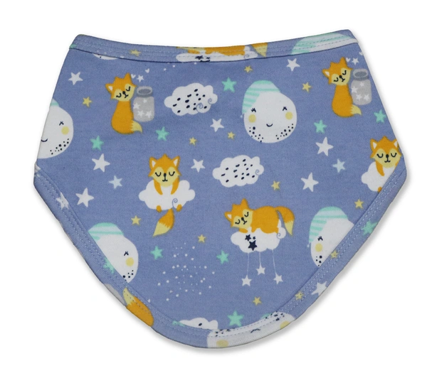Adhigams Cosmic Night Cotton Baby Neck Cloth Feeding Drool Bibs with Adjustable Snap Button Closure, Super Absorbent & Reusable, Soft, Comfortable & Lightweight Bandana, Bibs - 0-12 M