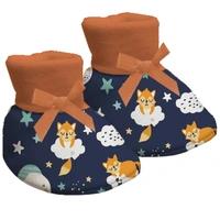 Adhigams Cosmic Night New Born Baby Stylish Cotton Booties for Baby boy and Girl | For 0 to 12 Months (Pack of 2) - 0-6 M