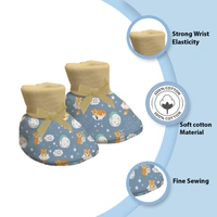 Adhigams Cosmic Night New Born Baby Stylish Cotton Booties for Baby boy and Girl | For 0 to 12 Months (Pack of 2) - 0-6 M