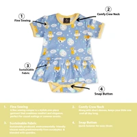 Adhigams Cosmic Night New Born Baby Unisex Rompers/Jumpsuit/Sleepsuit/Night Suits For Baby Boys & Girls, Infants, 100% Pure Cotton Suit (0-3/3-6/6-9/9-12/12-18 Months) (Pack Of 1) (Blue)