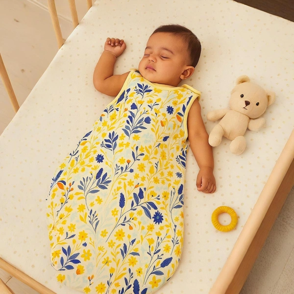 Adhigams Sky Dancer Baby Swaddles for Newborns | Carry Nest & Wearable Blanket | Cotton Baby Bedding for New Born & Infant | Unisex Baby Sleeping Bag | For 0 to 12 Months (Pack of 1) (WHITE) - 0-12 M