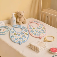 Adhigams Baby Elephant Cotton Baby Neck Cloth Feeding Drool Bibs with Adjustable Snap Button Closure, Super Absorbent & Reusable, Soft, Comfortable & Lightweight Bandana, Bibs (pack of 2)