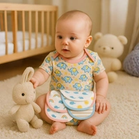 Adhigams Baby Elephant New Born Baby Unisex Rompers/Jumpsuit/Sleepsuit/Night Suits for Baby Boys & Girls, Infants, 100% Pure Cotton Suit (0-3/3-6/6-9/9-12/12-18 Months) (Pack of 1) (Beige) - New Born