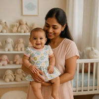 Adhigams Baby Elephant New Born Baby Unisex Rompers/Jumpsuit/Sleepsuit/Night Suits for Baby Boys & Girls, Infants, 100% Pure Cotton Suit (0-3/3-6/6-9/9-12/12-18 Months) (Pack of 1) (Pink) - 9-12 Months