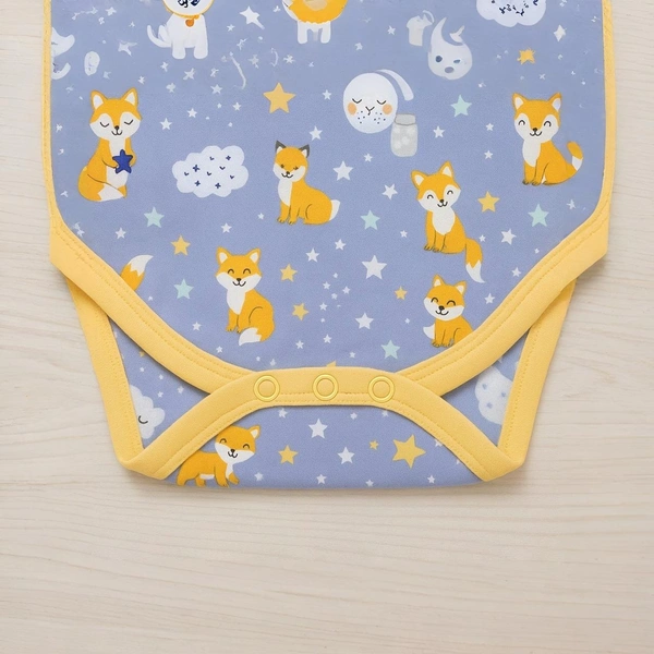 Adhigams Cosmic Night New Born Baby Unisex Rompers/Jumpsuit/Sleepsuit/Night Suits for Baby Boys & Girls, Infants, 100% Pure Cotton Suit (0-3/3-6/6-9/9-12/12-18 Months) (Pack of 1) (Blue)