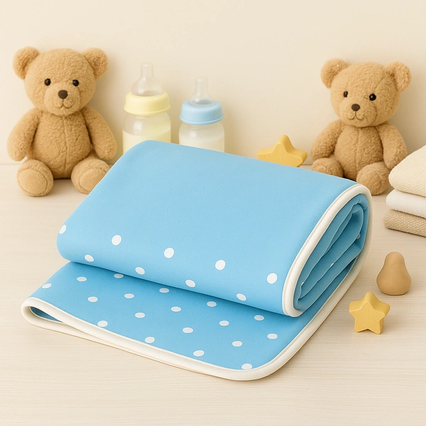 adhigams New Born Baby Jolly Bear Stylish Cotton Blanket for Baby boy and Girl | for 0 to 12 Months (Pack of 1) (Blue) - 0-12 M