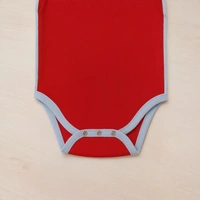 Adhigams Bubbly Bear New Born Baby Unisex Rompers/Jumpsuit/Sleepsuit/Night Suits for Baby Boys & Girls, Infants, 100% Pure Cotton Suit (0-3/3-6/6-9/9-12/12-18 Months) (Pack of 1) (Red)