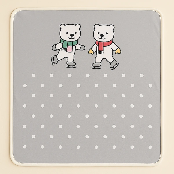 Adhigams New Born Baby Jolly Bear Stylish Cotton Blanket for Baby boy and Girl | for 0 to 12 Months (Pack of 1) (Grey) - 0-12 M