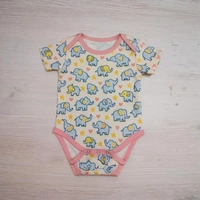 Adhigams Baby Elephant New Born Baby Unisex Rompers/Jumpsuit/Sleepsuit/Night Suits for Baby Boys & Girls, Infants, 100% Pure Cotton Suit (0-3/3-6/6-9/9-12/12-18 Months) (Pack of 1) (Beige) - New Born