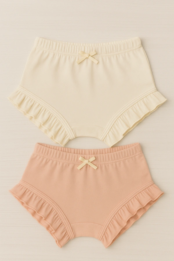 Adhigams New Born Baby Stylish Bloomers/Diaper Cover/Panties | Cotton Baby Under Garments for Baby boy and Girl (0-3, 3-6, 6-9, 9-12, 12-18 Months) (Pack of 2) Multicolor