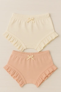 Adhigams New Born Baby Stylish Bloomers/Diaper Cover/Panties | Cotton Baby Under Garments for Baby boy and Girl (0-3, 3-6, 6-9, 9-12, 12-18 Months) (Pack of 2) Multicolor