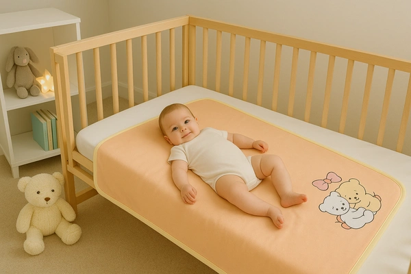 adhigams Adhigams Baby Blanket for Newborn – Super Soft Organic Cotton, Lightweight & Breathable Wrapper, Skin-Friendly Comforter for AC Room & All Season Sleeping ( Pack of 1) - 0-12 M, Blue