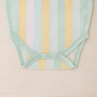 Adhigams Jungle On Wheels New Born Baby Unisex Rompers/Jumpsuit/Sleepsuit/Night Suits for Baby Boys & Girls, Infants, 100% Pure Cotton Suit (0-3/3-6/6-9/9-12/12-18 Months) (Pack of 1) (Strip Yellow)