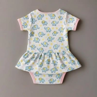 Adhigams Baby Elephant New Born Baby Unisex Rompers/Jumpsuit/Sleepsuit/Night Suits for Baby Boys & Girls, Infants, 100% Pure Cotton Suit (0-3/3-6/6-9/9-12/12-18 Months) (Pack of 1) (Pink) - 12-18 Months