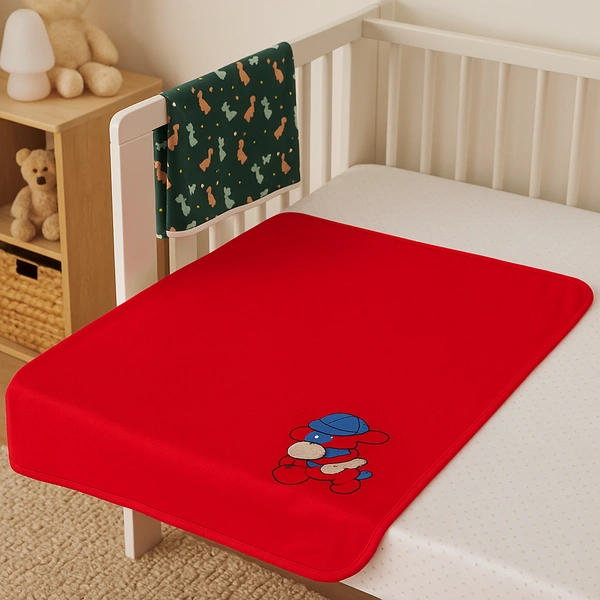 adhigams Adhigams Baby Blanket for Newborn – Super Soft Organic Cotton, Lightweight & Breathable Wrapper, Skin-Friendly Comforter for AC Room & All Season Sleeping ( Pack of 1) - 0-12 M, Red