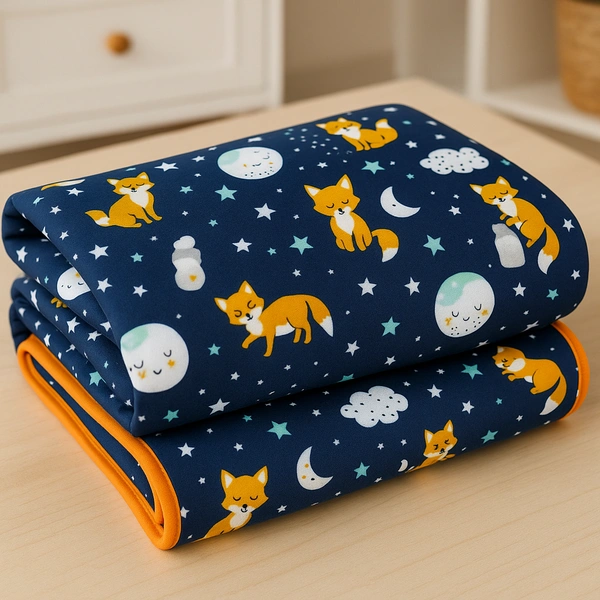 adhigams New Born Baby Cosmic Night Stylish Cotton Blanket for Baby boy and Girl | for 0 to 12 Months (Pack of 1) (Dark Blue) - 0-12 M
