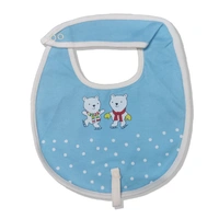 adhigams Jolly Bear Cotton Baby Neck Cloth Feeding Drool Bibs With Adjustable Snap Button Closure, Super Absorbent & Reusable, Soft, Comfortable & Lightweight Bandana, Bibs - 0-12 M