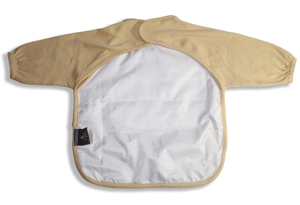 Adhigams Jolly Bear Cotton Baby Neck Cloth Feeding Drool Bibs with Adjustable Snap Button Closure, Super Absorbent & Reusable, Soft, Comfortable & Lightweight Bandana, Bibs (Beige)