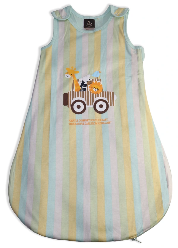 Adhigams Jungle on Wheels Baby Swaddles for Newborns | Carry Nest & Wearable Blanket | Cotton Baby Bedding for New Born & Infant | Unisex Baby Sleeping Bag | For 0 to 12 Months (Pack of 1) (PEACH) - beige