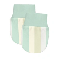 Adhigams Jungle on Wheels Newborn Cotton Hand Gloves/Muthi/Hosiery Mittens Set with Gentle Elastic Thread Wristbands | Unisex Mittens for 0-12 Months (Pack of 2 Pairs) - 6-12 M