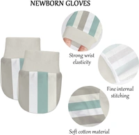 Adhigams Jungle on Wheels Newborn Cotton Hand Gloves/Muthi/Hosiery Mittens Set with Gentle Elastic Thread Wristbands | Unisex Mittens for 0-12 Months (Pack of 2 Pairs) - 6-12 M