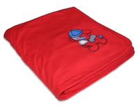 adhigams New Born Baby Babbly Bear Stylish Cotton Hooded Blanket for Baby boy and Girl | for 0 to 12 Months (Pack of 1) (Red) - 0-12 M