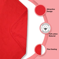adhigams New Born Baby Babbly Bear Stylish Cotton Hooded Blanket for Baby boy and Girl | for 0 to 12 Months (Pack of 1) (Red) - 0-12 M